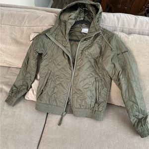Columbia green rain jacket